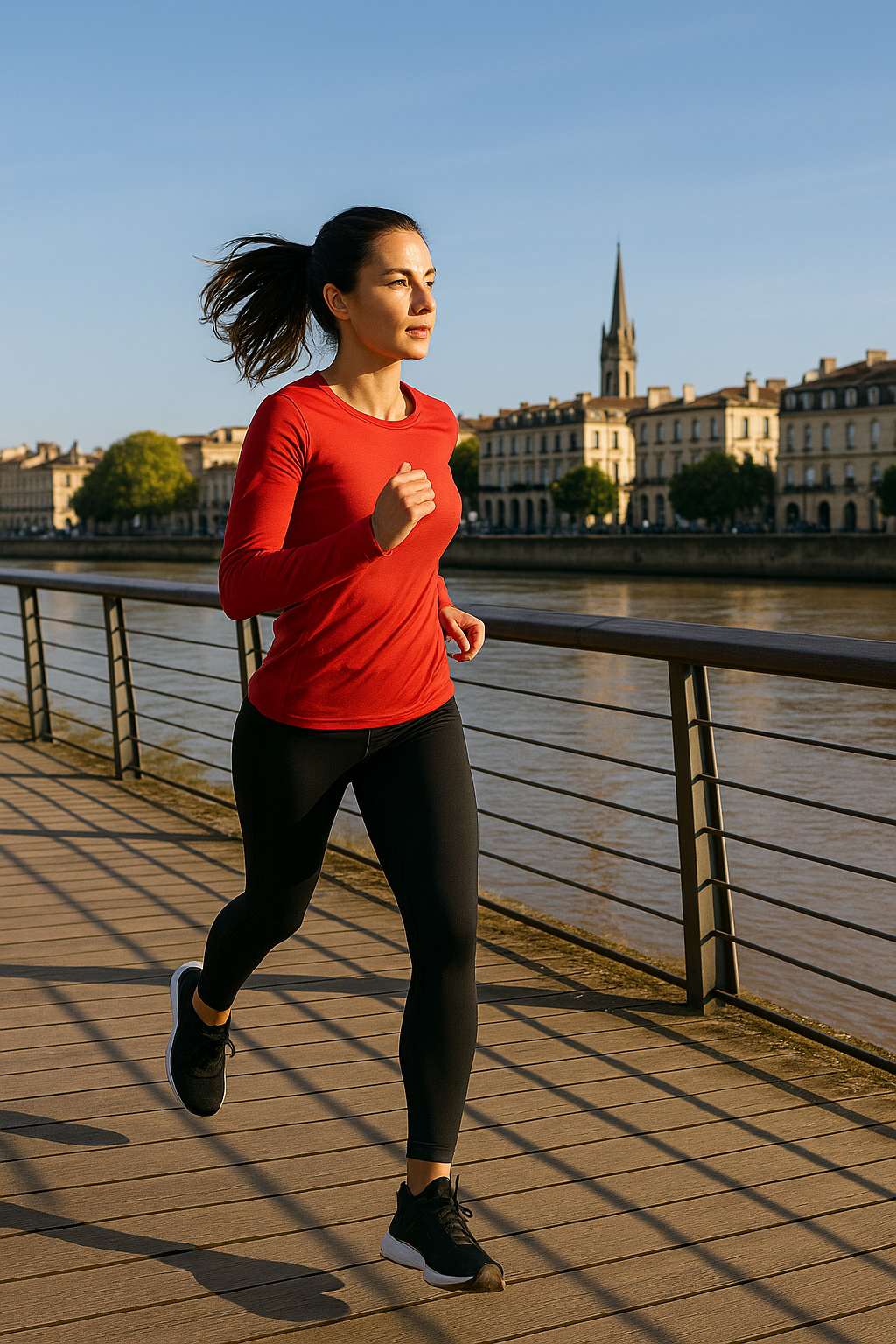 Jogging sur les bords de Garonne